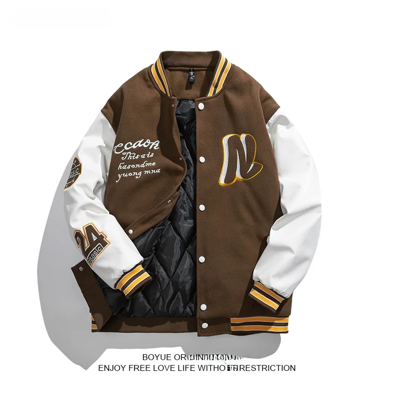 

Boyue Casual Loose Baseball Jaet Cotton Padded Vest Warmth Teenage Boy Faionable Autumn Winter Men's Clothing