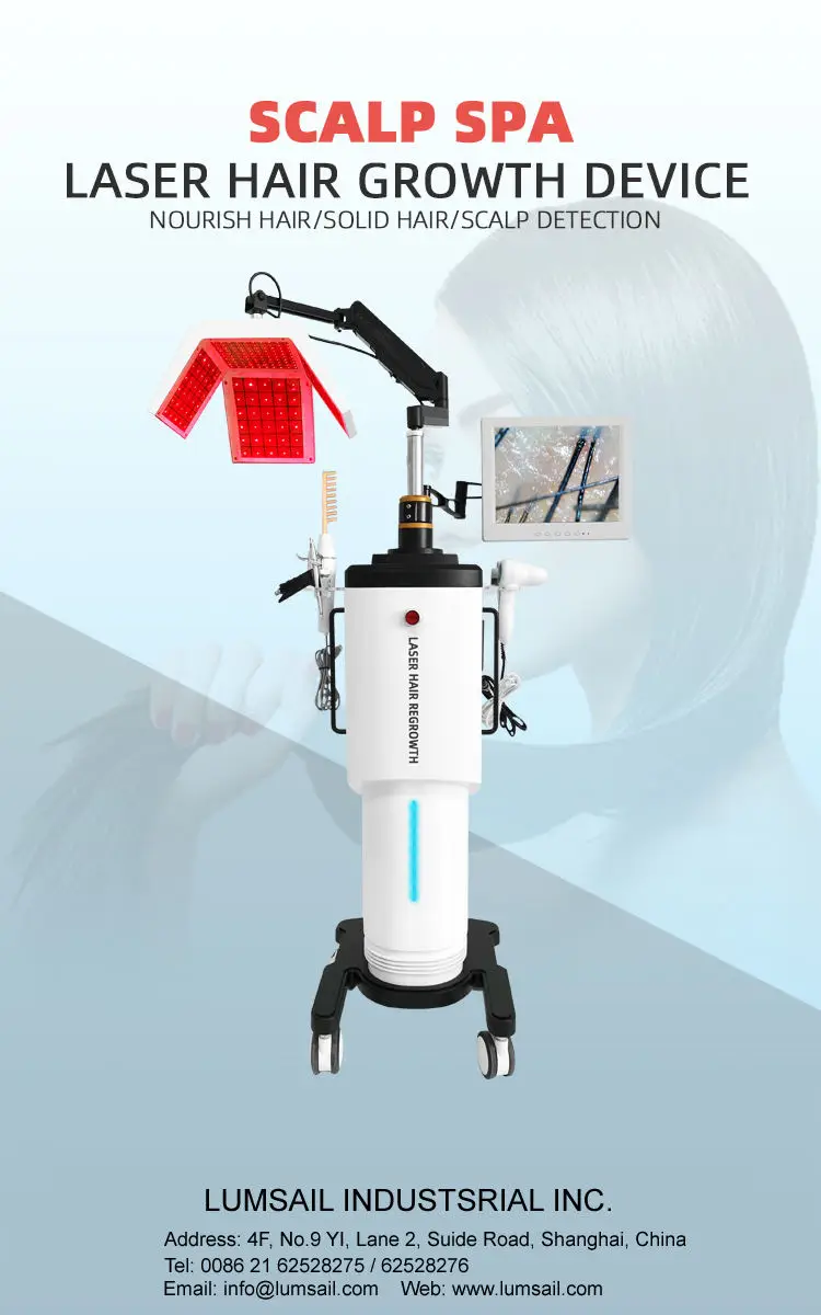 

Hair Growth Beauty Therapy Machine Equipment Anti Hair Follicle Loss Scalp Massager 650nm Red Light Diode Bio Stimulate Machine