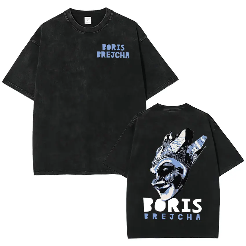 Винтажная футболка с принтом Boris Brejcha Dj Mask, уличная одежда, повседневные футболки с короткими рукавами для мужчин и женщин, летняя готическая одежда с круглым вырезом, унисекс