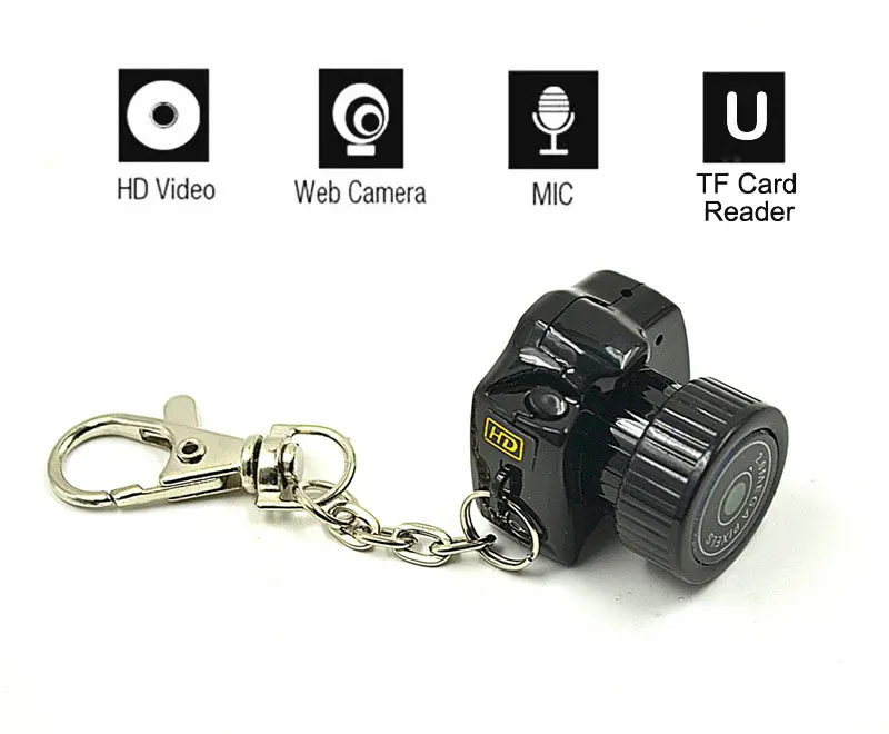 Mini Video Camera Y2000 HD Audio Recorder Webcam Camcorder Small DV DVR Security Secret Nanny Car Sport Micro Cam With Mic