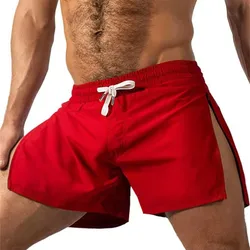 NEW summer Sports Shorts Men Sweatshorts Quick Dry woven Beach Jogging Fitness shorts Training side Zipper casual men Shorts