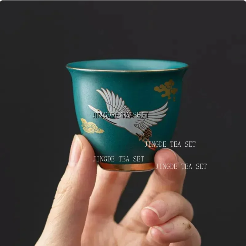 1 قطعة كوب شاي سونغهي الصيني المرسوم يدويًا Pu erh كوب رئيسي وعاء شاي طقم شاي للسفر المنزلي #1