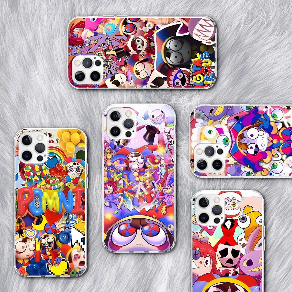 The Amazing Digital Circus Case for Apple iPhone 16 13 11 12 14 Plus 15 Pro 7 8 Plus XR X XS Max Clear Silicone Phone Cover