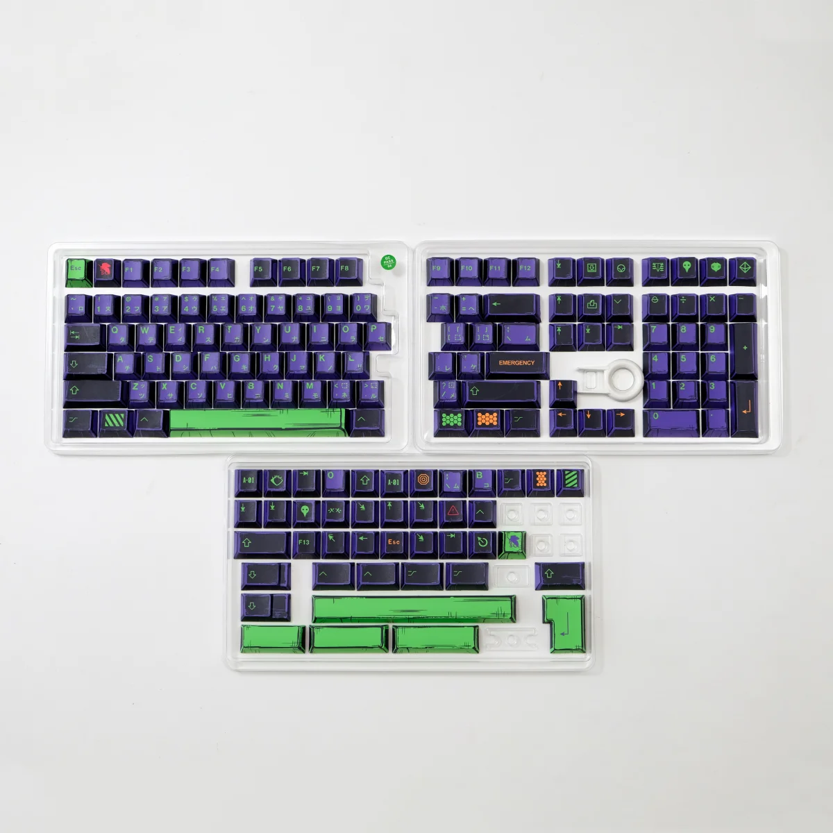 Comic EVA01 Keycaps Cherry Profile PBT Dye Sub Keycap For Gaming Mechanical Keyboard Alice Split Spacebar 7u Rainy75 Hi 75 Gift