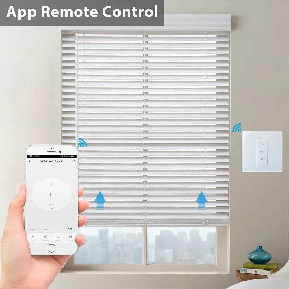 Smart Life Electric Roller Shutter Blinds Curtains Switch WiFi Connected Smart Home Automation Works with Alexa Google Home Siri