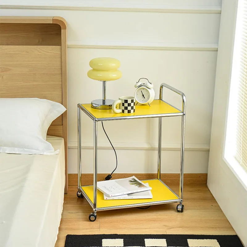 

Internet celebrity medieval sofa side shelf module combination trolley side double-layer family dining car simple