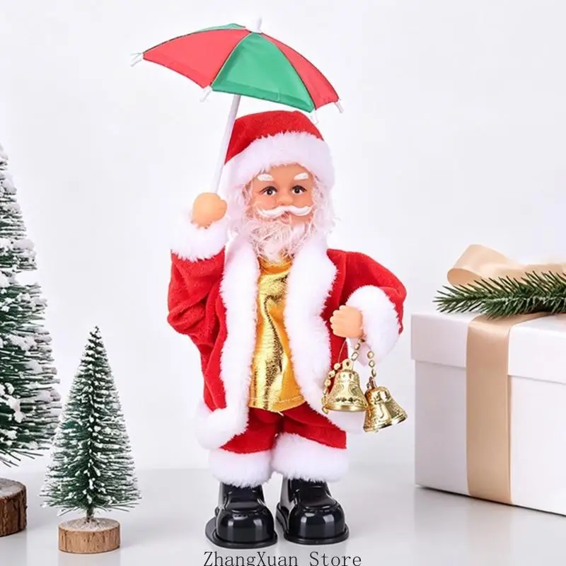 Animierte Weihnachtsmannfigur für Schreibtische, Regale und Theken 3XUF – Detail 10