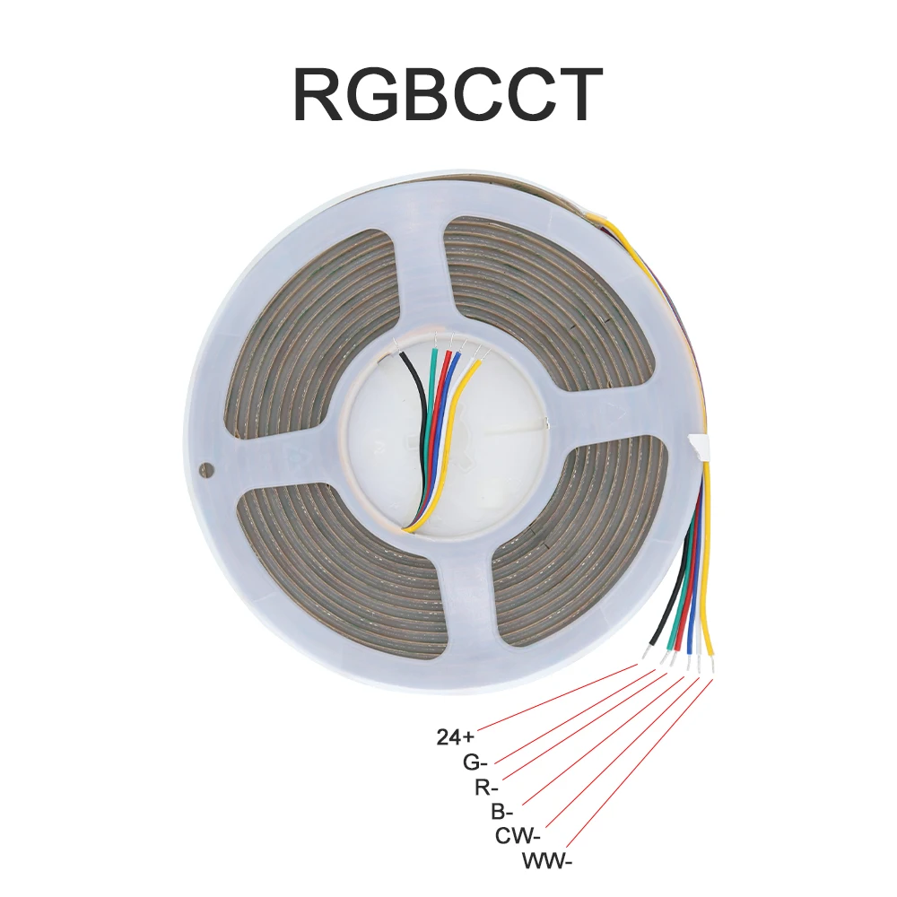 Rgbcct rgbw-LEDストリップライト12v24 v,寝室の装飾用の高輝度フレキシブルリボン