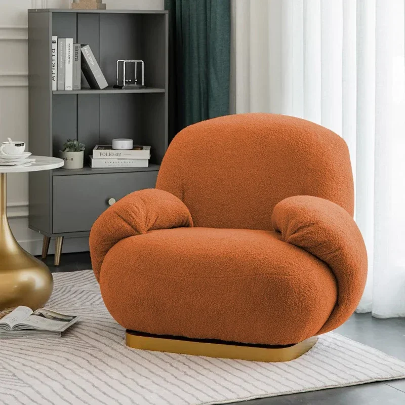 Luxury fabric lounge chair swivel leisure chair home relax side armchair elegant modern luxury living room chair