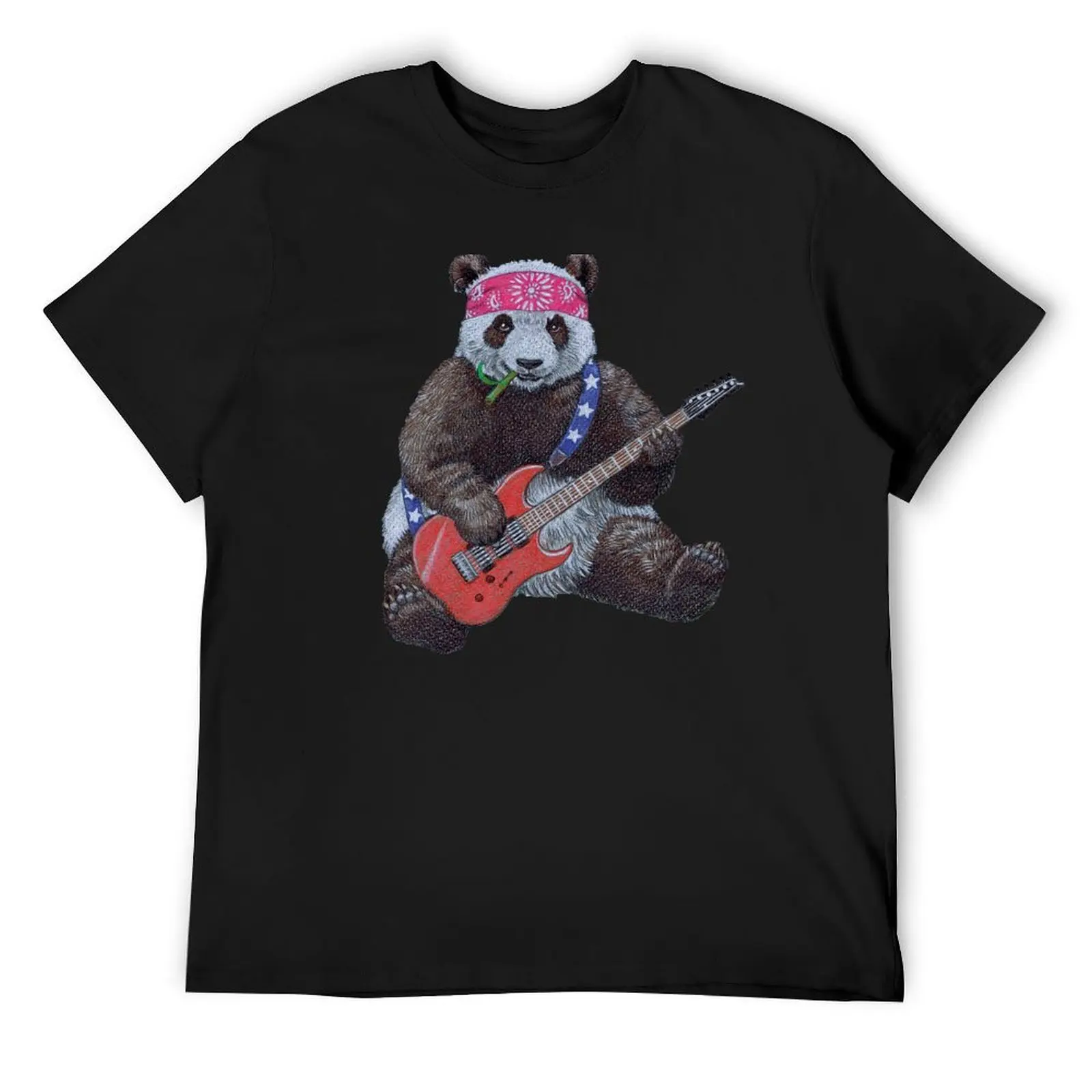 

Glam Rock Steel Panda T-Shirt topping gifts for boyfriend for a boy heavyweight t shirts for men