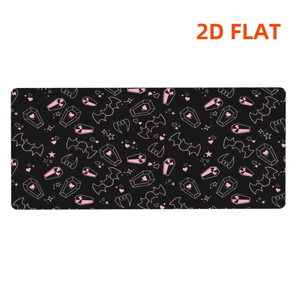 

Pastel Goth Pink Bat Coffin XXL Mouse Mat Non-Slip Rubber Base Desk Pad for Gaming & Work
