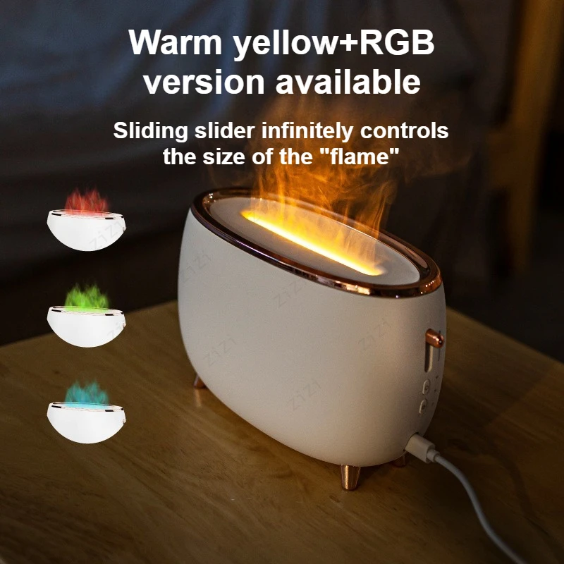 Ultrasonic Atomization Flame Humidification Aromatherapy Machine Large Capacity Aromatherapy Machine with Lighting