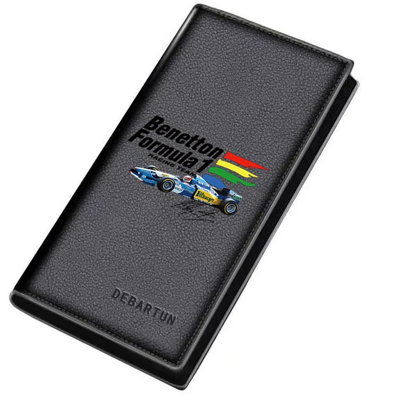 Race car flag Benetton Bitburger Men's Long Wallets Business Stylish Printing Design Casual Use Christmas Valentine's Father's D