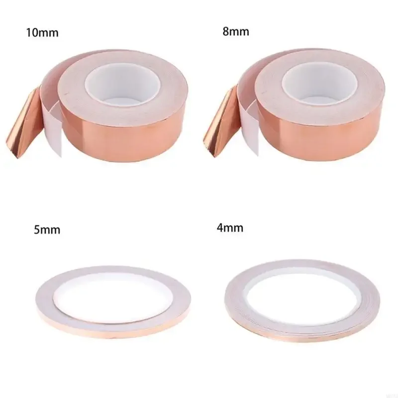 20m Copper Foil Tape Single Sided Conductive Adhesive for Crafts Repair Paper Circuits Shielding Grounding Guitars