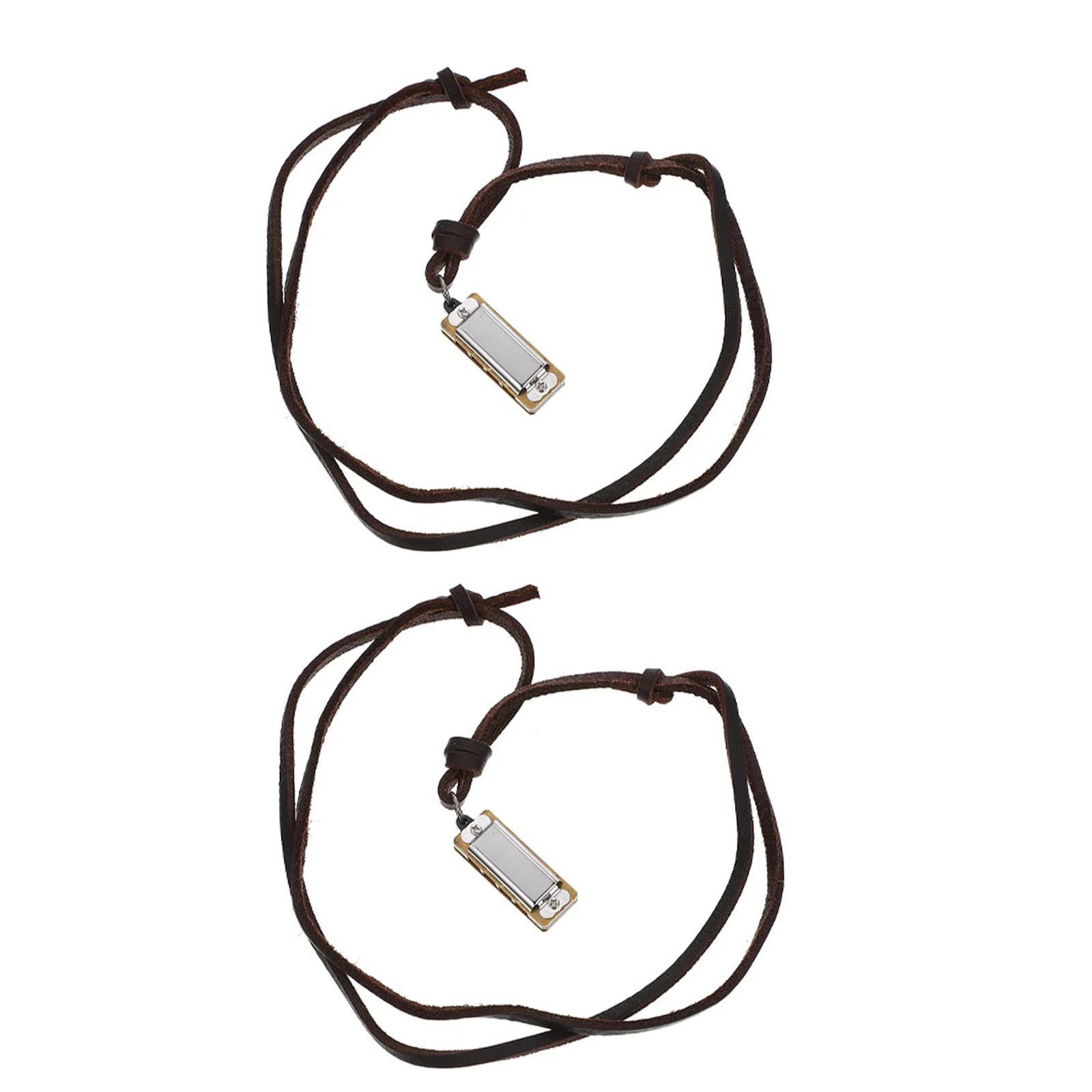 

2Pcs Miniature Harmonica Necklace Pendant Lightweight Musical Instrument Jewelry for Children Christmas Birthday Gift