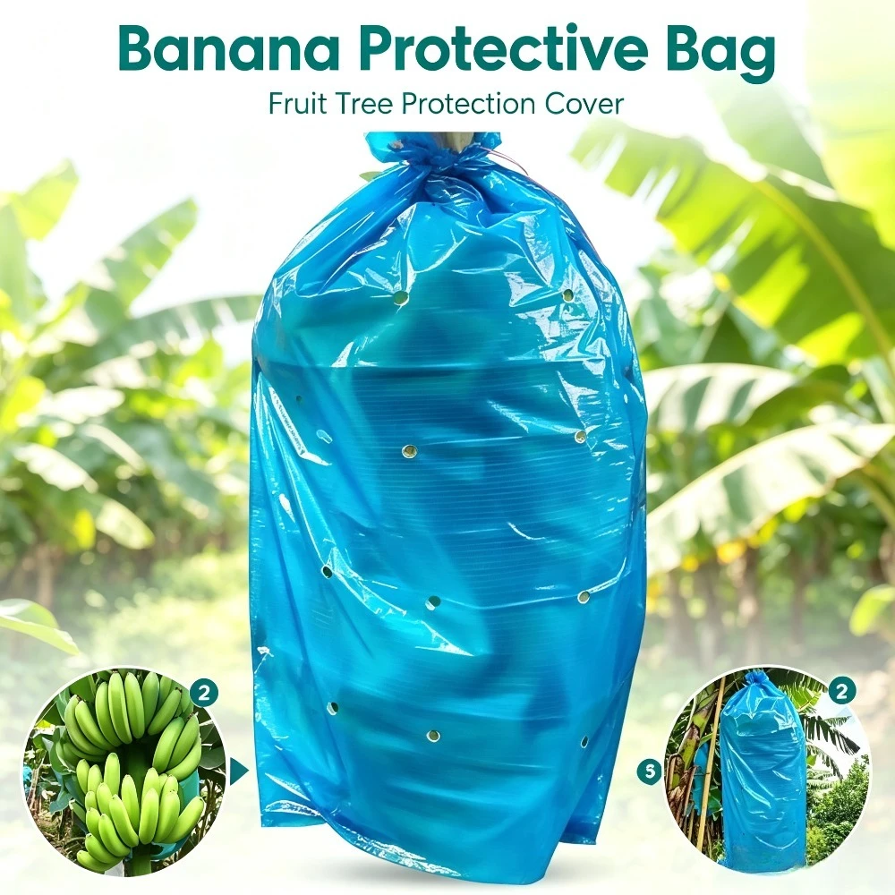 5/10/15PCS Banana Protect Bag Fruit Protection Cover Cold Frost Insect Resistant Pouch Hole Design Garden Plant Supplies