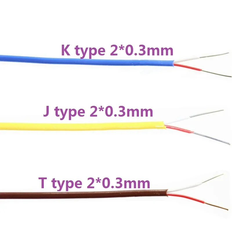 Yellow Color  2*0.3mm J Type PTFE Thermocouple Wire