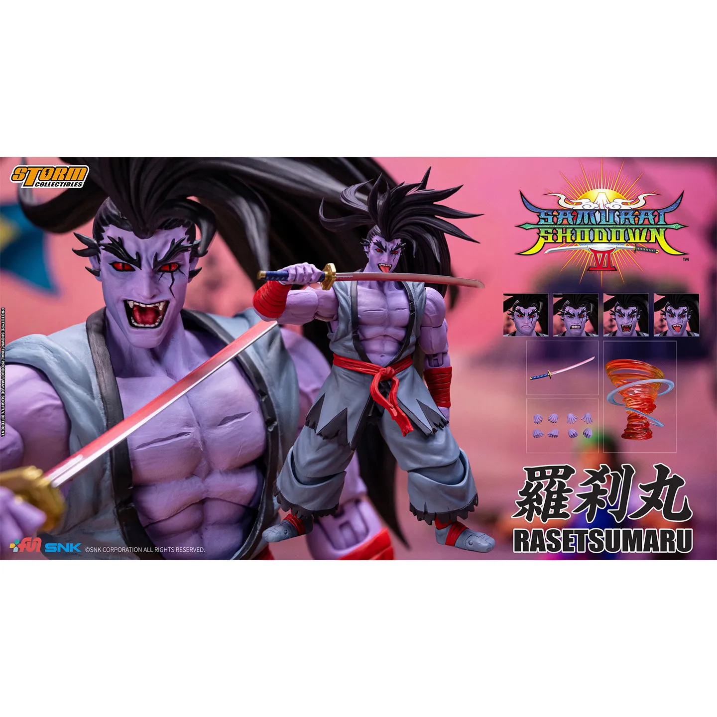 

Storm Toys 1 12 6 Inch Samurai Shodown Iv Rasetsumaru Pre Painted Articulated Figure