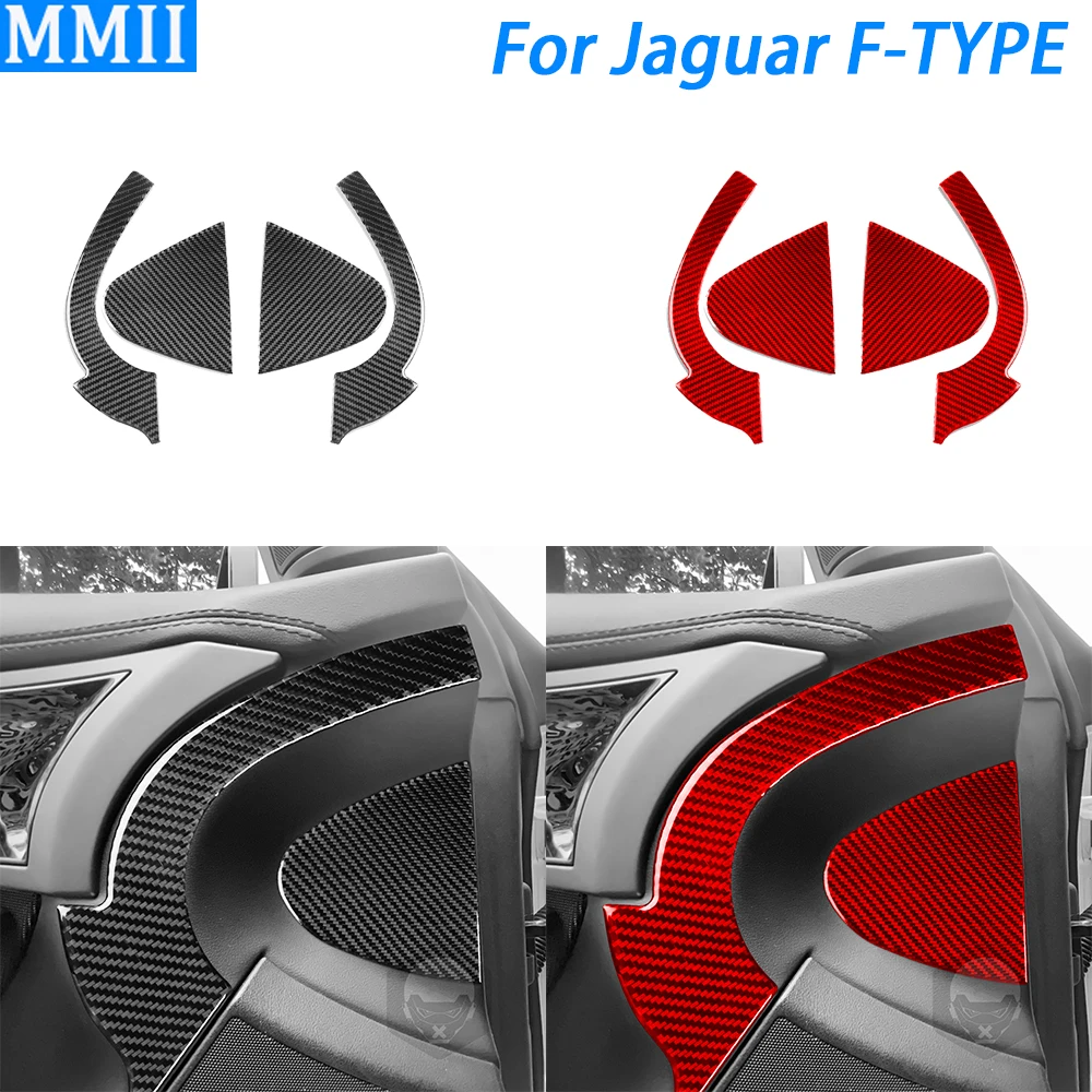 

For Jaguar F-Type 2013-2024 Carbon Fiber Front Slot Dashboard Side Panel Cover Trim Car Interior Decoration Accessories Sticker