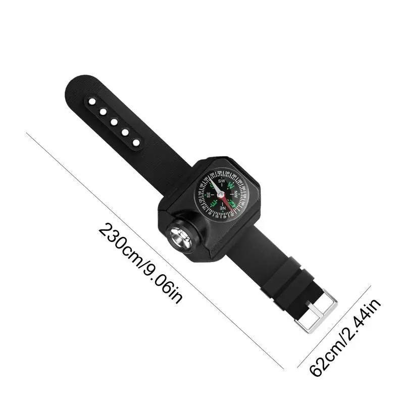 Imagem -06 - Led Wrist Light para Exterior Mini Lanterna Lâmpada de Pulso Lanterna para Correr Caminhadas Bicicleta Noturna Bússola Pulseira