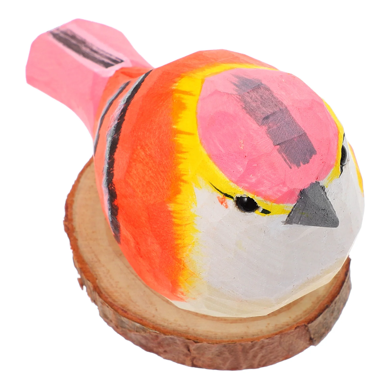 

Natural Wooden Bird Sculpture Fine Workmanship Safe Material Decor for Indoor Outdoor Use Wooden Bird Statue Ornament