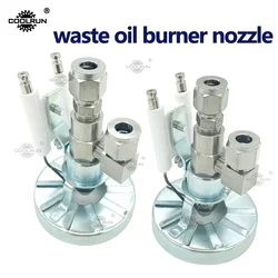 COOLRUN Siphon waste oil burner nozzle, Two-fluid air atomizing nozzle, Heavy oil waste oil small burner Stainless steel nozzle