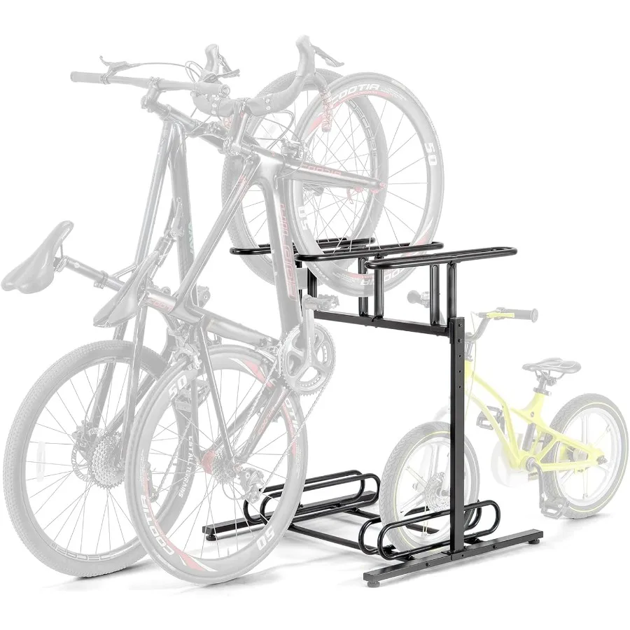

3/5 Bikes Stand Rack - Bike Storage Parking Racks Indoor/Outdoor - Bicycle Stand Garage for Parking Mountain Road Hybrid Bike F