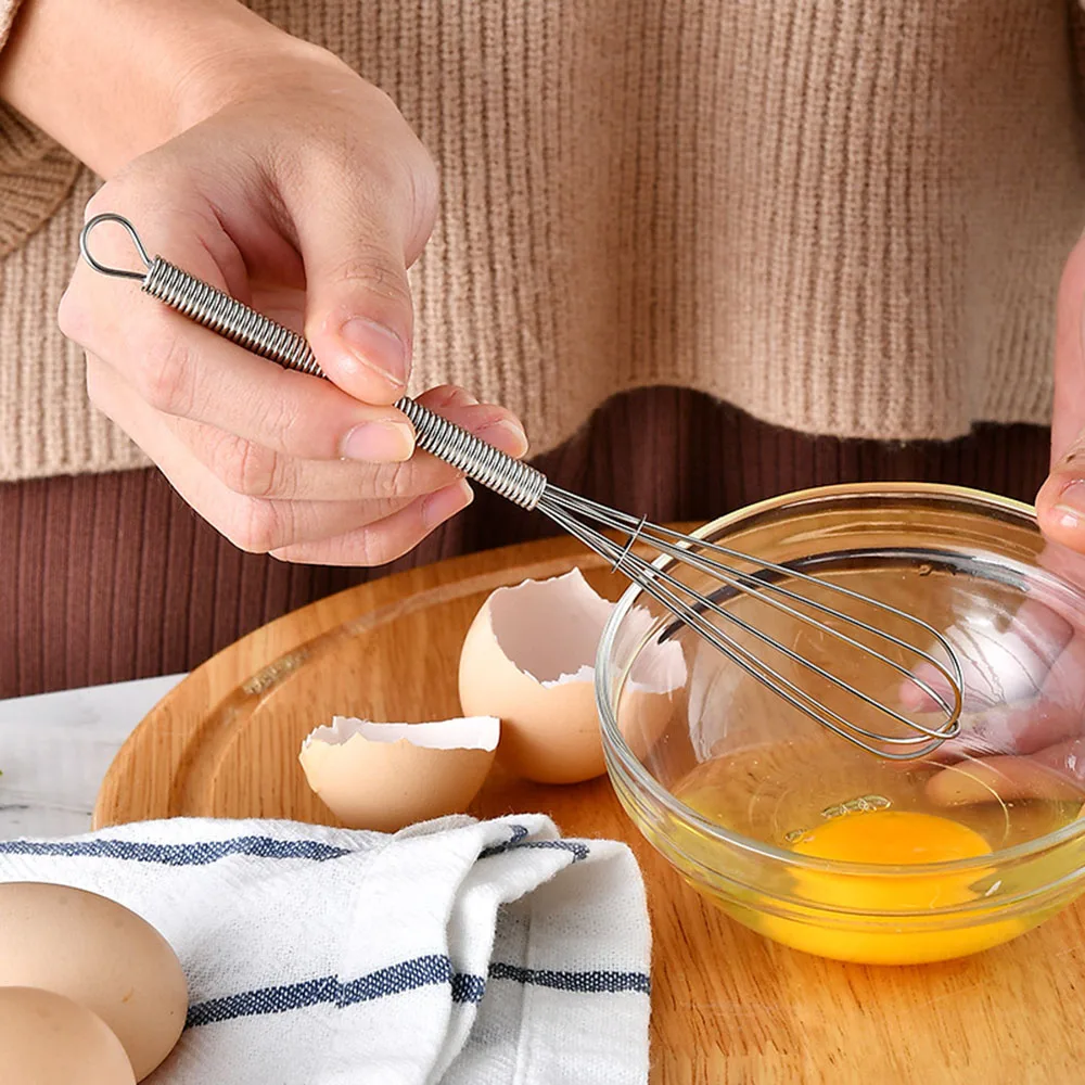 2PCS Egg Whisk Stainless Steel Egg Whisk Kitchen Wire Balloon Whisk Milk Egg Beater Egg Mixing Mixer Tools 180*25mm