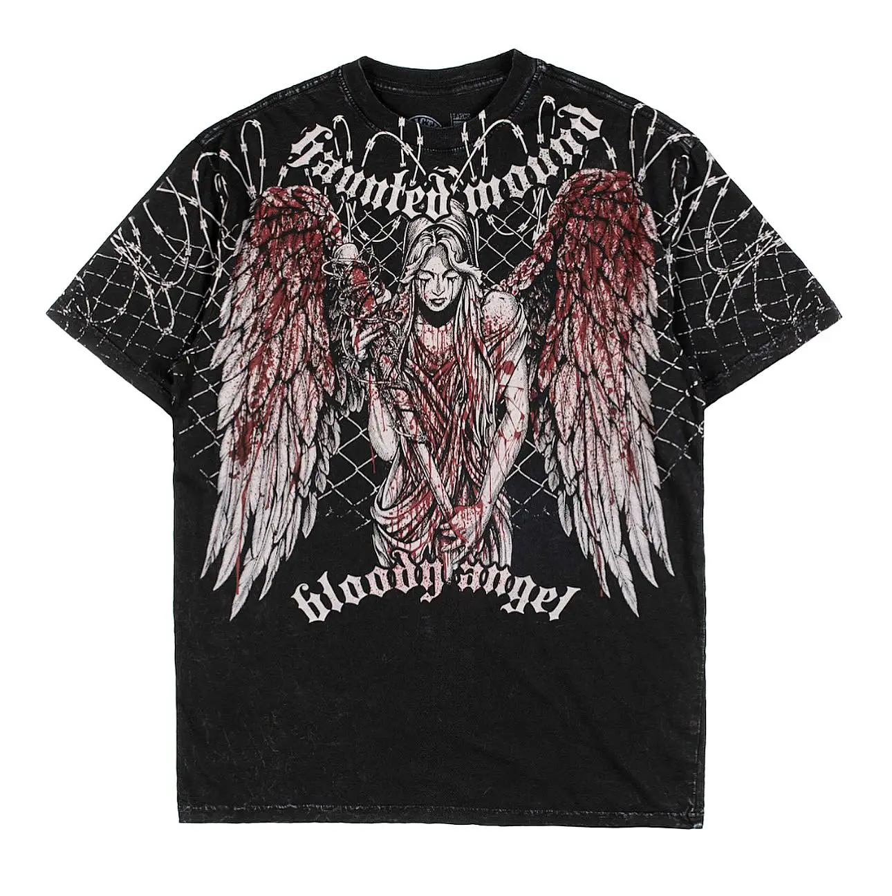 American Goth Floral T-Shirt Men Women Oversized Summer