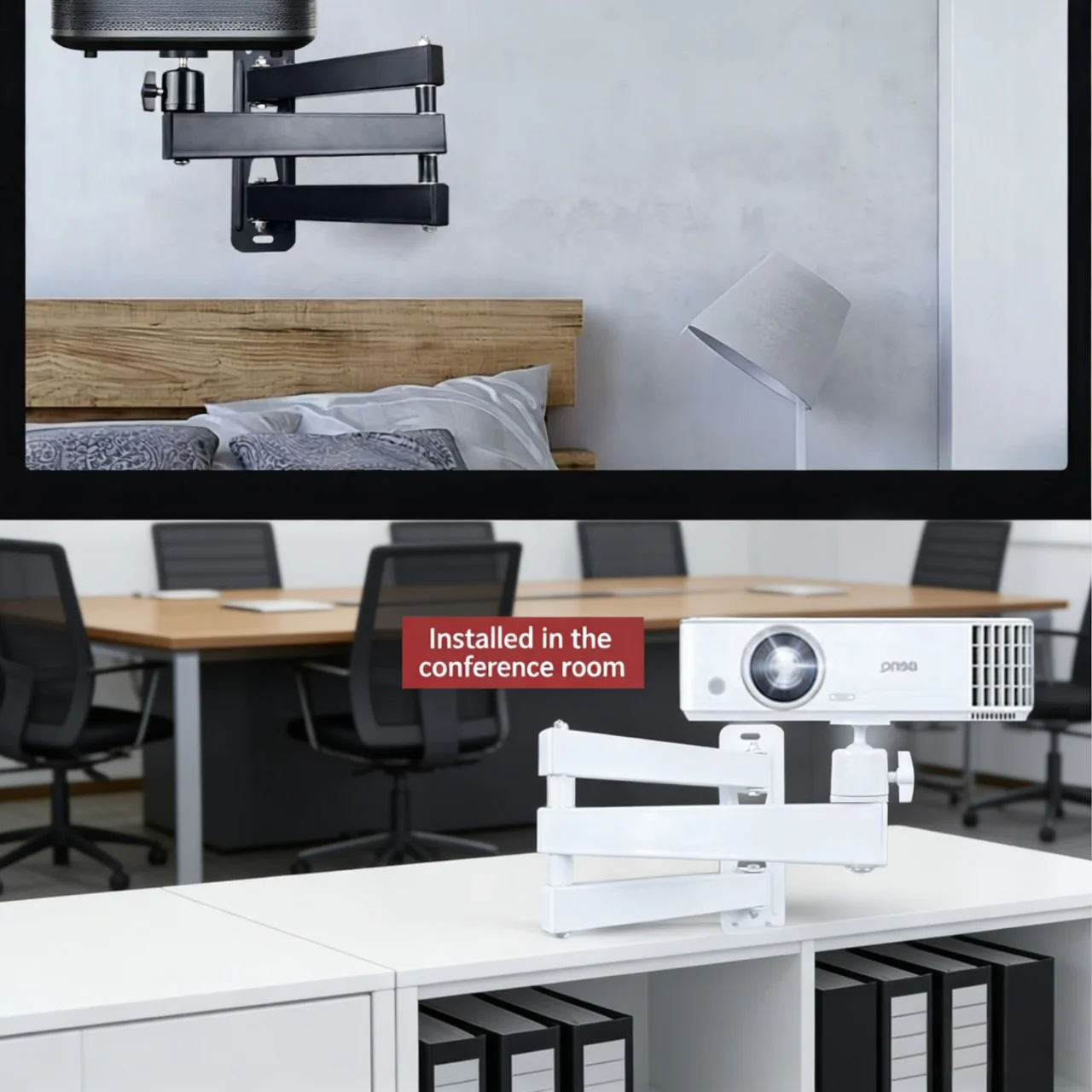 Feilimud mini projector wall bracket adjustable and foldable, suitable for projectors such as XGIMI Dangbei