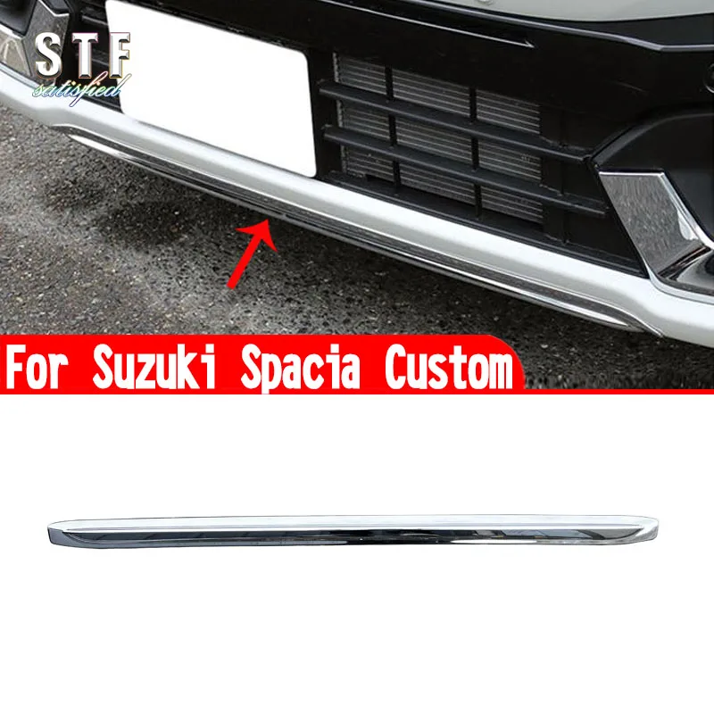 For Suzuki Spacia Custom M K54S M K94S 2024 Accessories Front Bumper Strip Cover Trim Molding Decoration Stickers