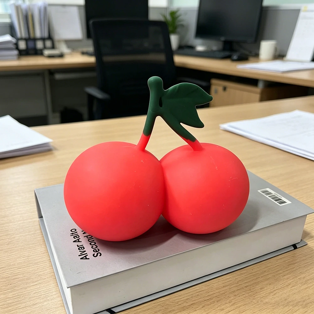 Cherries-Shape Squishies Toy Slow-Rising Fruit Stress Ball Fruits Squeeze Toy For Stress Relief