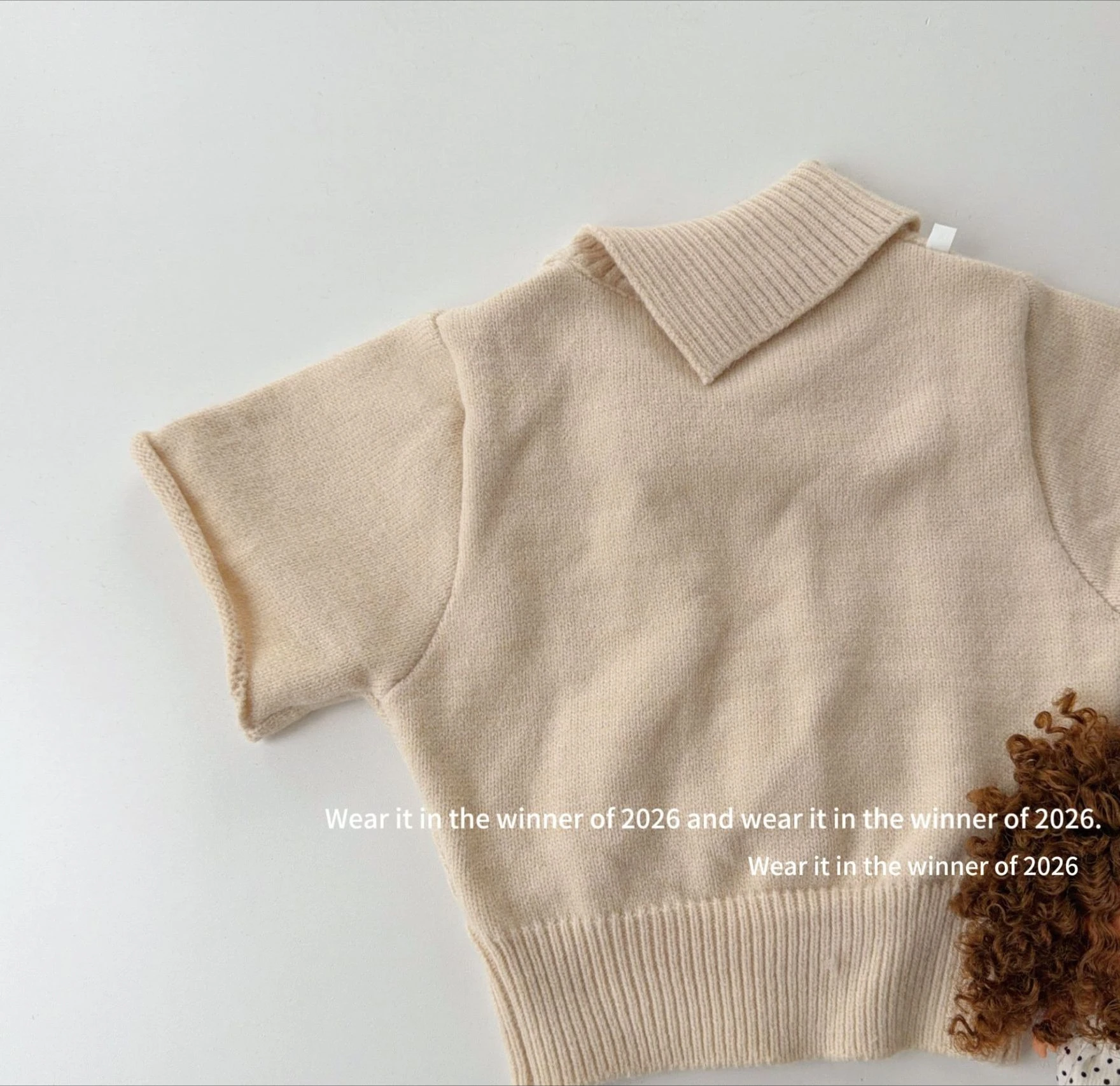 Girls' Autumn New Korean Half High Collar 2026 Korean Loose Vintage Fried Dough Twists Knitting Short Sweater