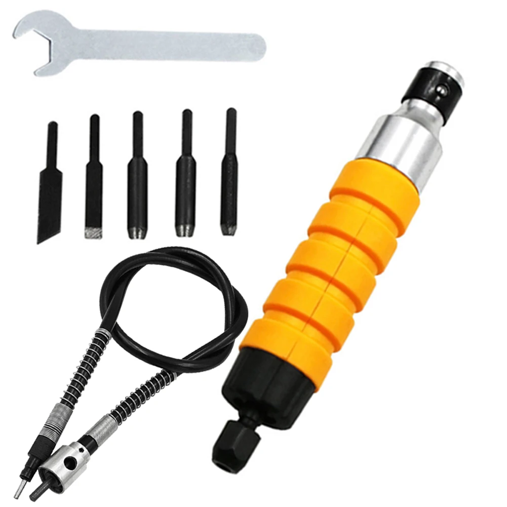 Electric Chisel Wood Carving Tool Set With Flexible Shaft For Furniture Engraving Sculpting Toys Figures Animals Power Oscillati