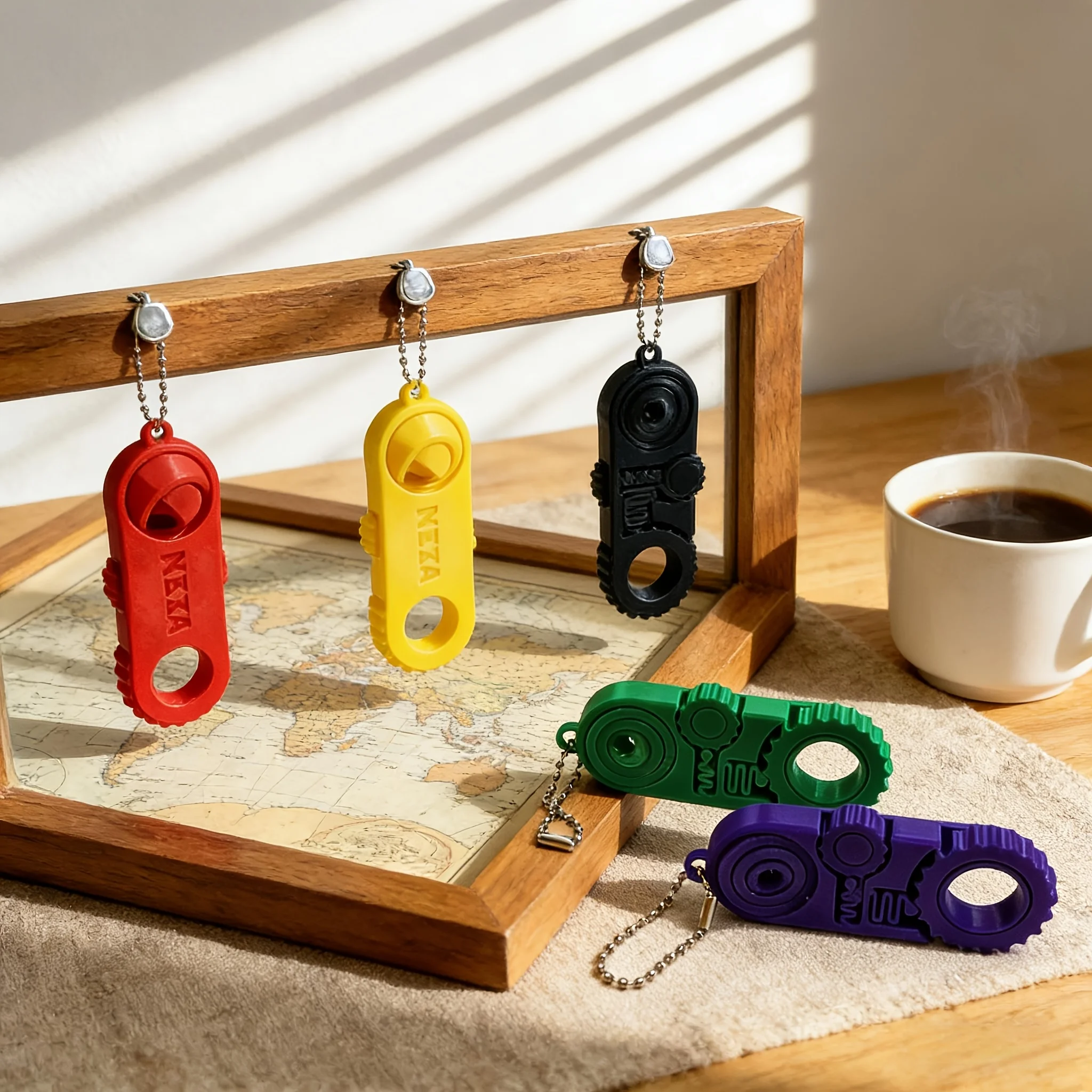 3D Printing Decompression Artifact Gear Finger Decompression Buckle Durable Material Hanging Decoration Pendant Hanging Decorati