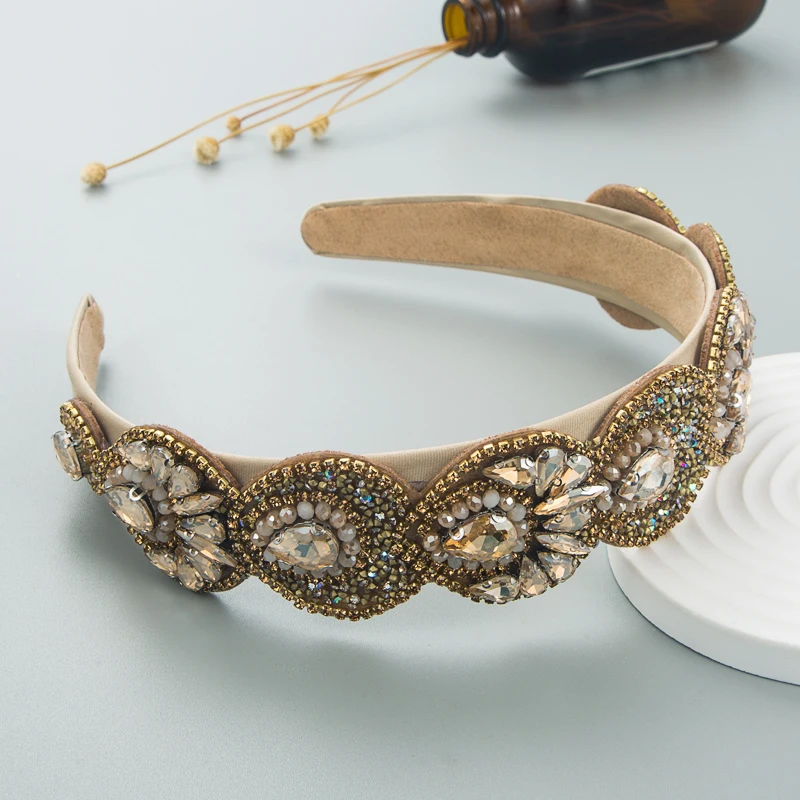 Fashion Retro Baroque Crystal Headband, Korean High-end Hair Accessories  Korean Version Hair Band