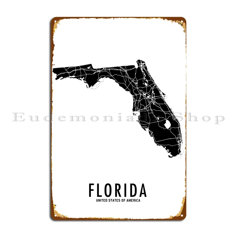 Florida Usa Metal Signs Garage Custom Vintage Decoration Club Tin Sign Poster