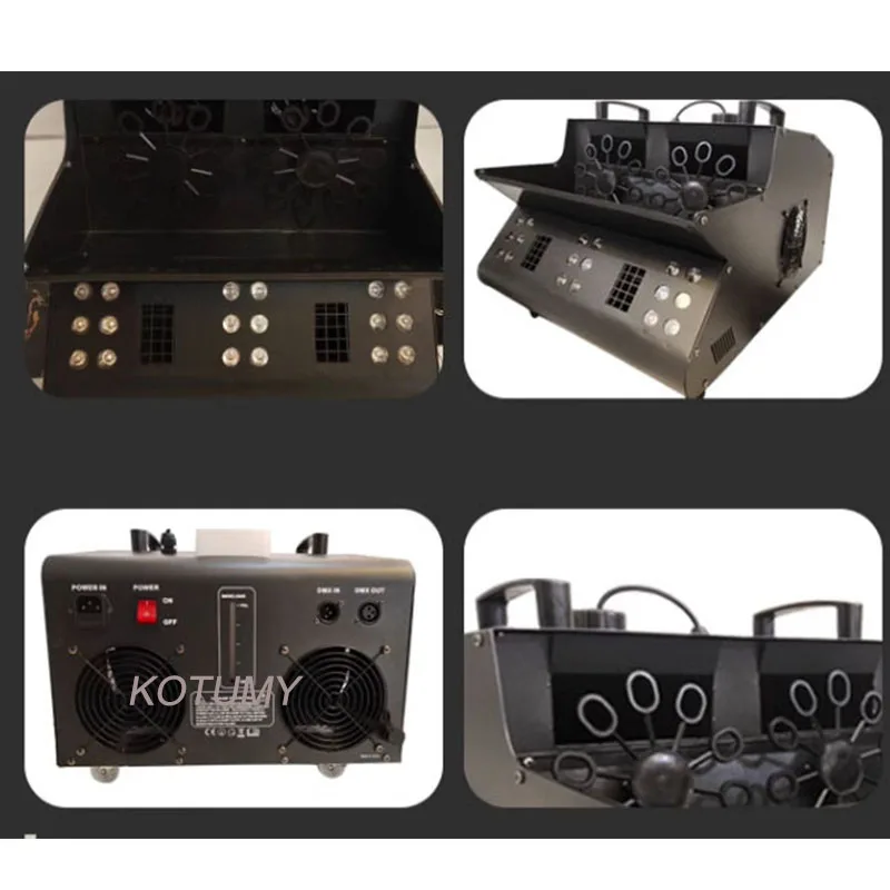 LED Bubble Fog Machine Double Wheel Smoke Bubble Integrated Machine Professional Wedding Event Party Effect Machine 2000W