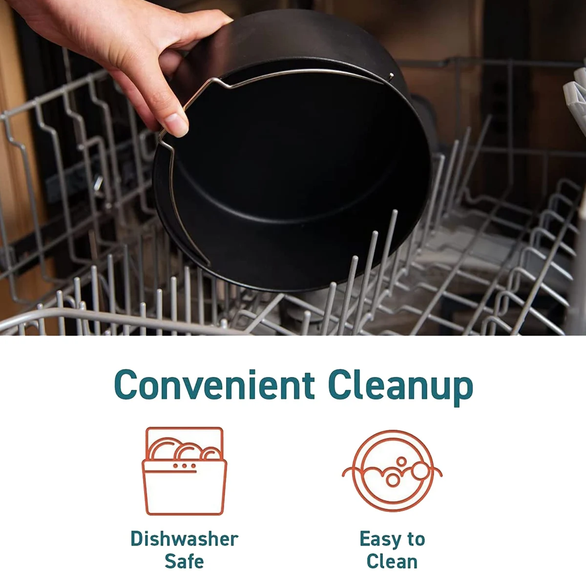 

ABHZ-6Pcs Аксессуары для фритюрницы для двойной фритюрницы Аксессуары для фритюрницы 8-дюймовый комплект сковороды для торта