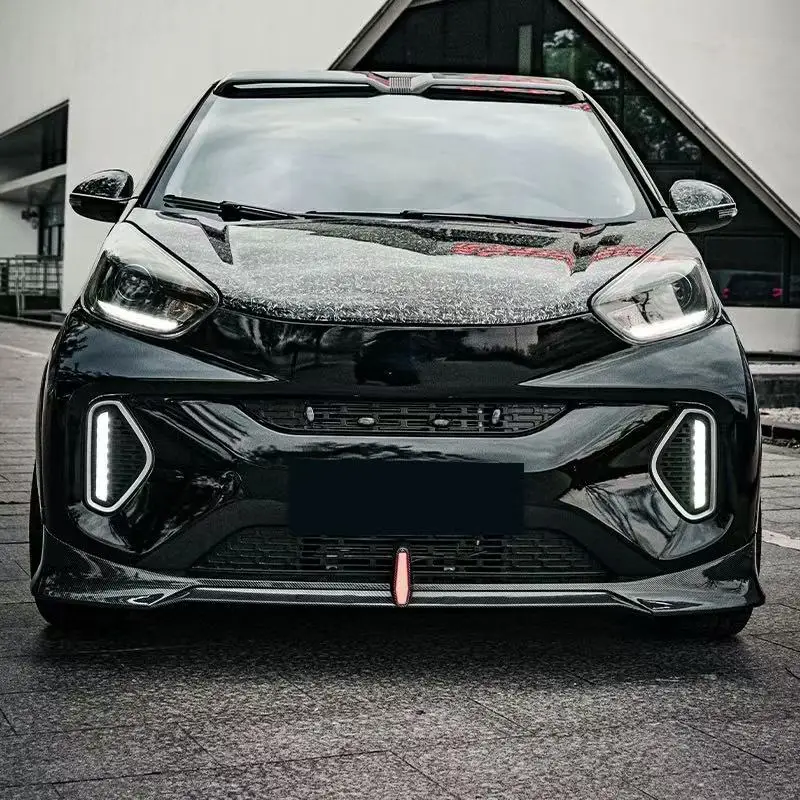 For Simone for Chery eQ1 Body Kit Little Ant Roof Rack Spoiler Front Lip Side Skirt Wheel Arch Flare Exterior Modification Set
