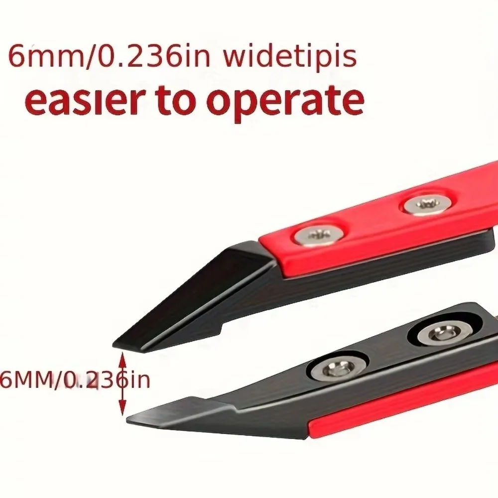 Zirconia Ceramic Eyebrows Tweezers Tips Edges Stainless Steel Eyelash Tweezers Pointed Tweezers Eyebrows Beards Hair