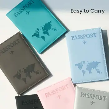 護照夾地圖 PU 護照套 旅行必備 郵輪必備護照夾 輕薄便攜 8 最佳銷售 護照封面設計師 - №5