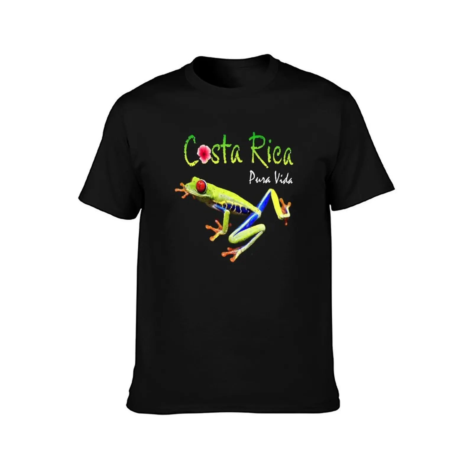 Costa Rica Pura Vida Travel Souvenir Vacation Frog Nature T-Shirt, Summer Casual Cotton Tee, Oversized Streetwear Tops