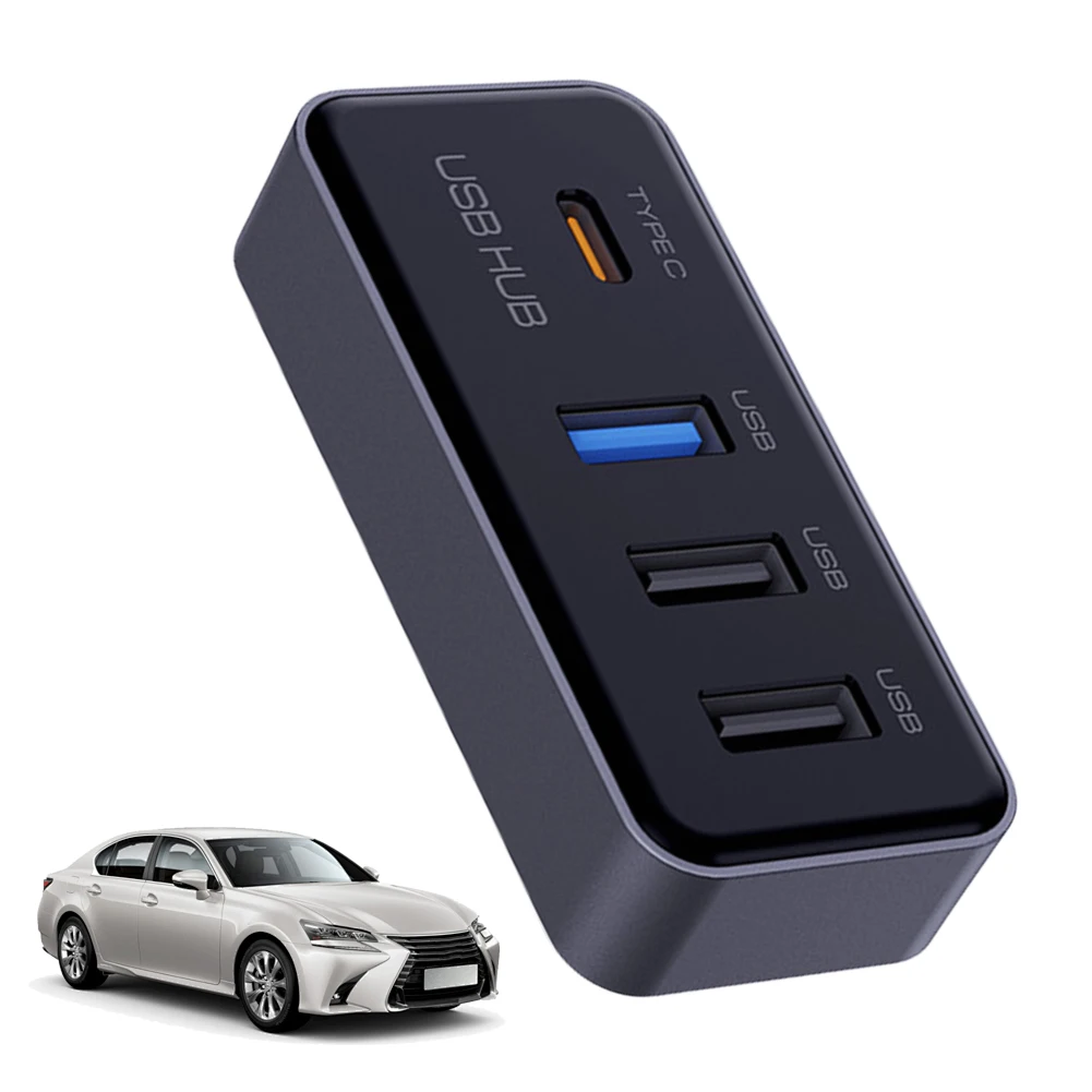 

4-in-1 Multi Port Glove Box USB Hub Docking Station Expansion Dock for Tesla Model 3 Model Y Car Accessories