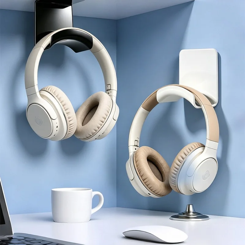 Drill Free Computer Headphone Hook Over Ear Headphone Holder Bluetooth Headset Storage Hook Headphone Stand Protection Headset