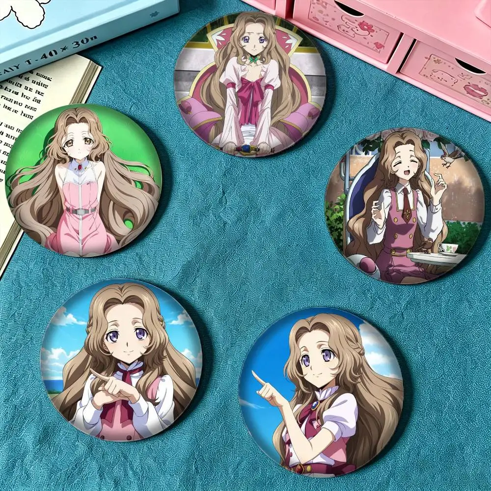 C-Code Geass Suzaku Kururugi 25 32 44 58 75mm Badges Personalized Round Brooches Pins Accessory Gift