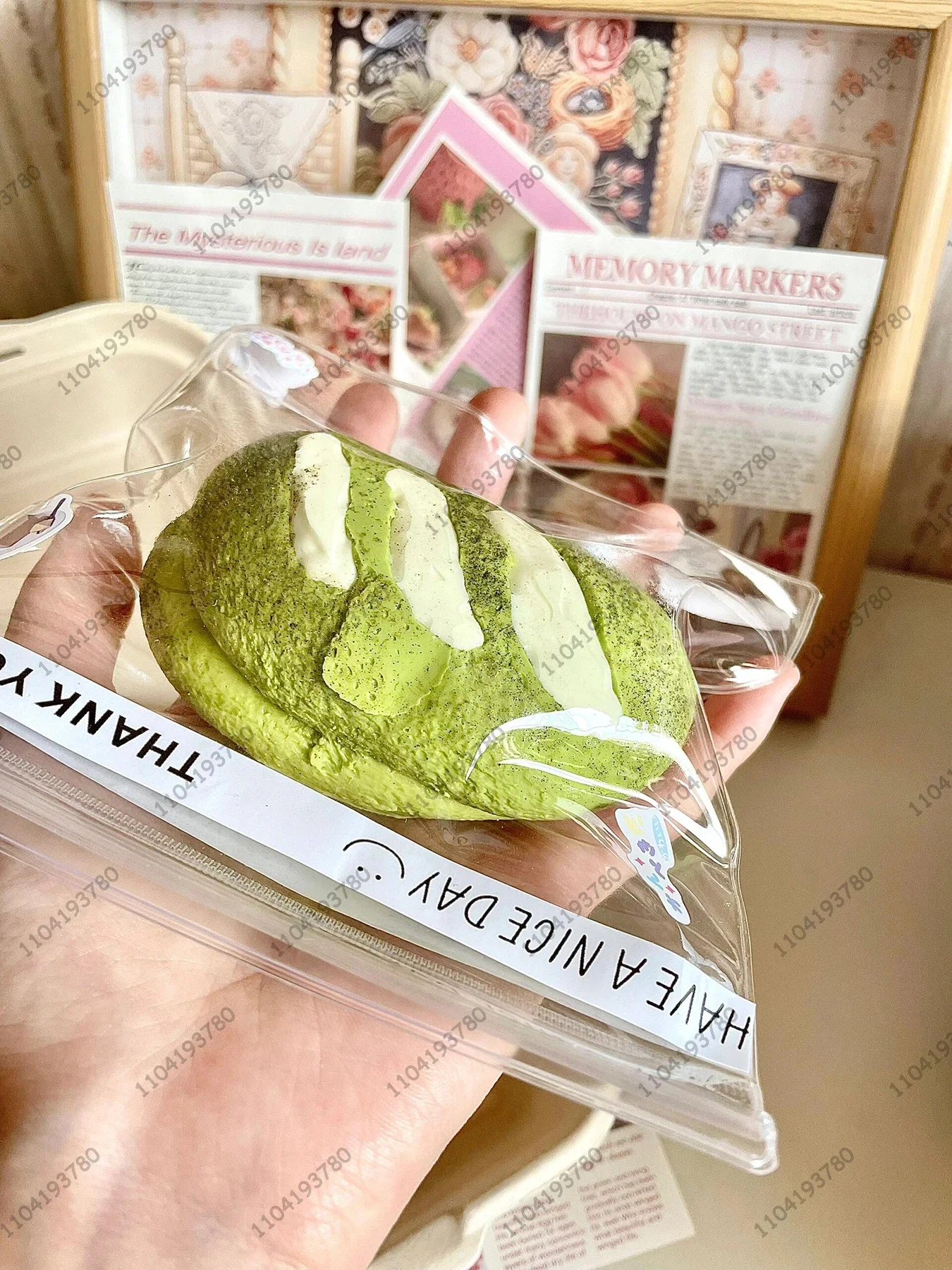 Matcha Baguette Taba Squishy Matcha Cream Baguette Bread Squeeze Toy Mochi Toy Bread Anti Stress Relieve Stress Hand Relax Gift