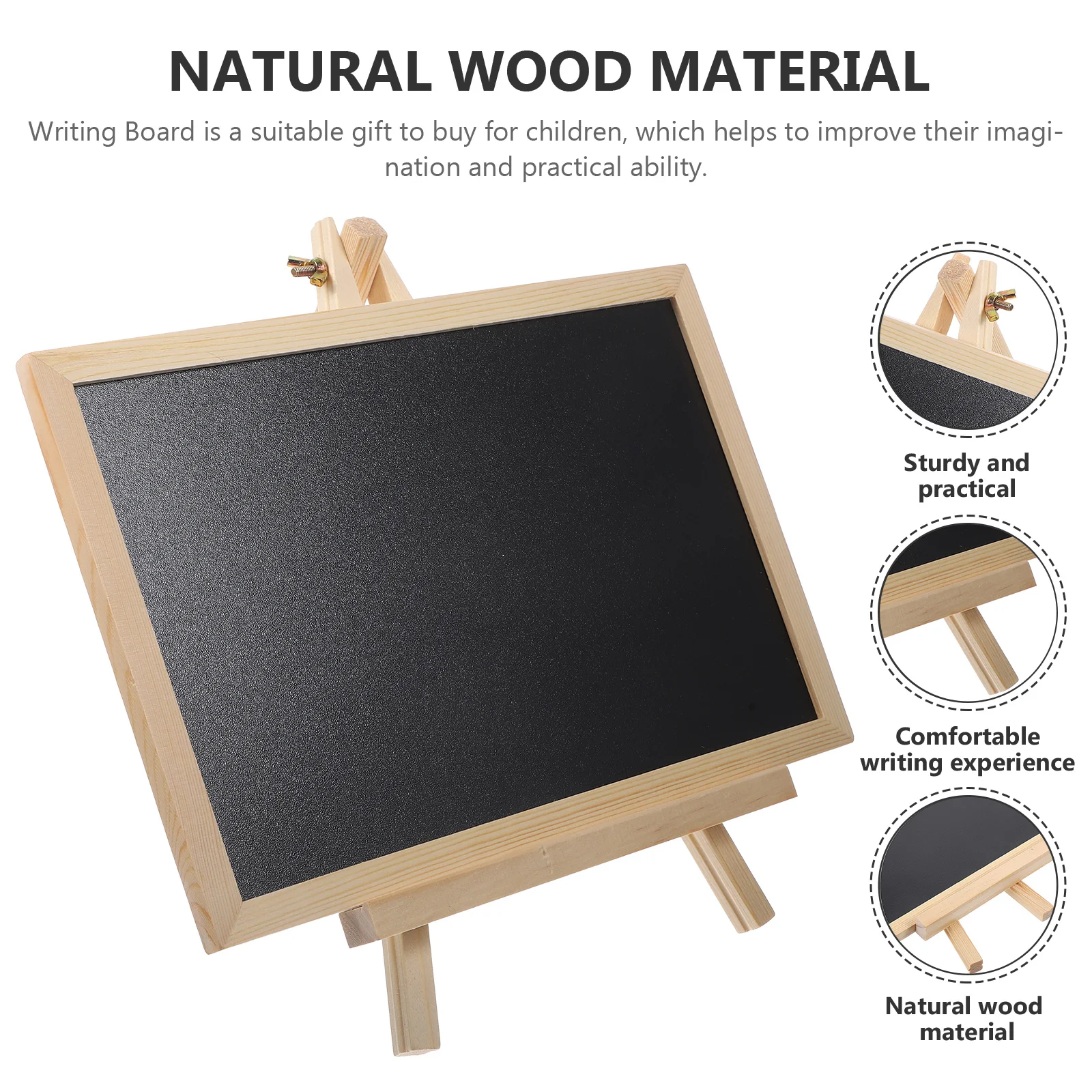 

Natural Wood Mini Chalk Board Kids Blackboard for Writing Drawing Recording Message Board Kids Blackboard Mini Chalkboard