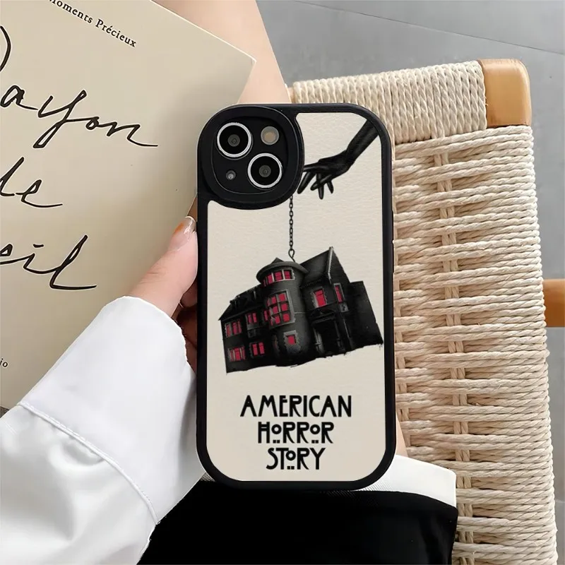 American Horror Story AHS Phone Case For IPhone 14 11 13 12 Pro Max Mini Xs X Xr 7 8 Plus SE2020 Silicone Leather Texture Cover