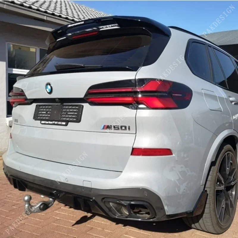 Rear Roof Lip Spoiler Wing Roof Top Wings TopFor BMW X5 G05 2023 2024 Facelift M  Performance Style Gloss Balck Aero Bodykits